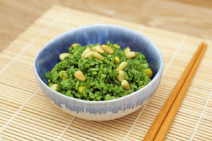 Spinach & Pesto Fried Rice with Pine Nuts