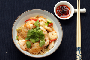 Mung Bean Vermicelli with Prawns