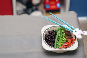 Toby's Purple rice and veggies