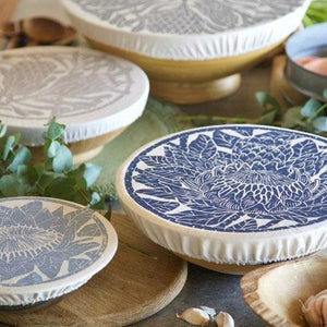 100% Cotton Dish Covers - Multi - Set of 4