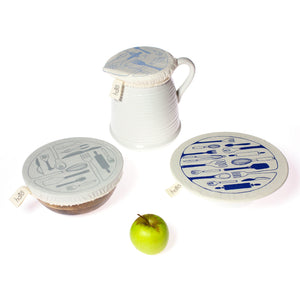 100% Cotton Dish Covers - Small - Set of 3